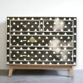 Bone Inlay Arrow Design 4 Drawers Chest Black | Bone Inlay Arrow Design 4 Drawers Dresser Black